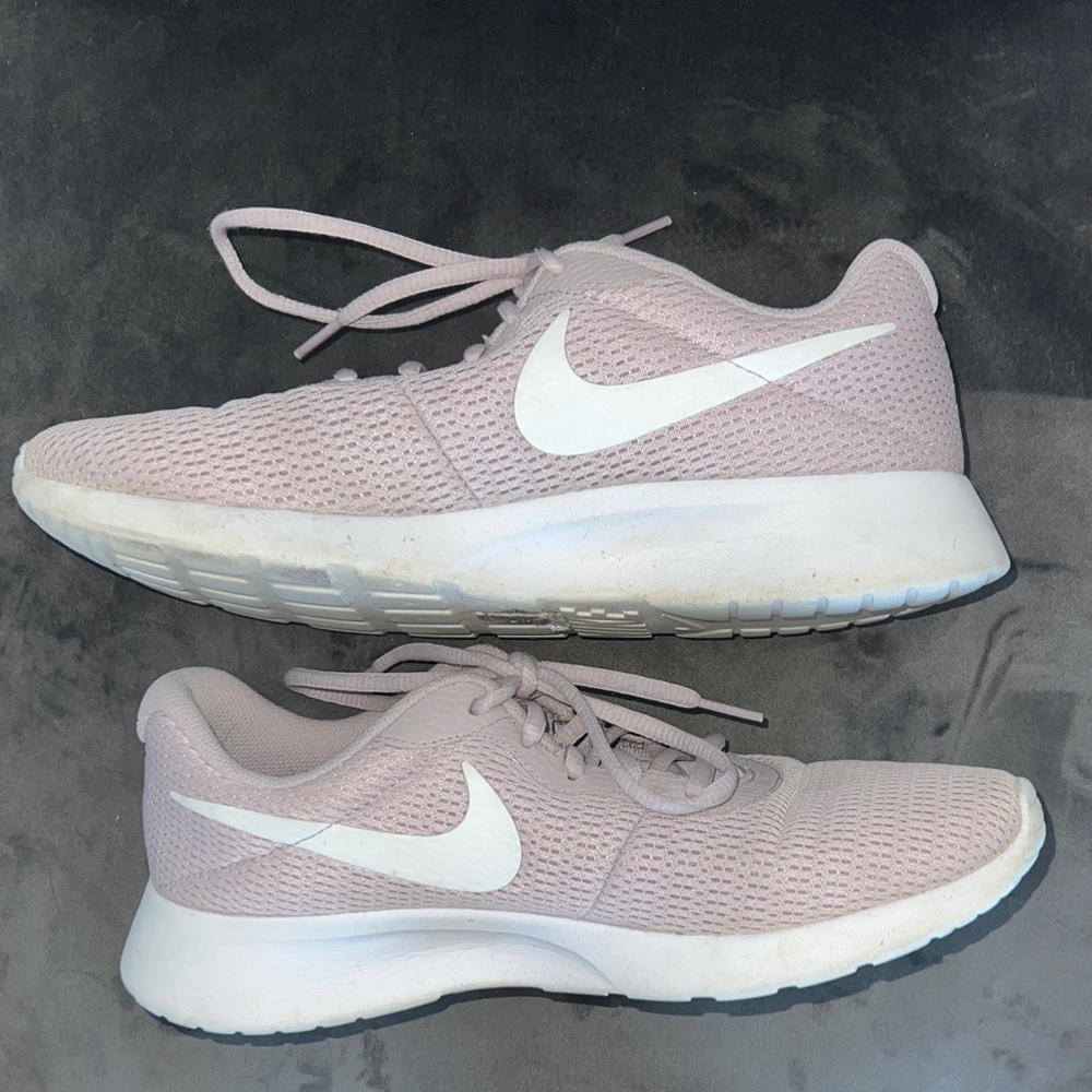 Rhinestone Nike Mauve Women's Sneakers with Silver Swoosh - Picture 4 of 13